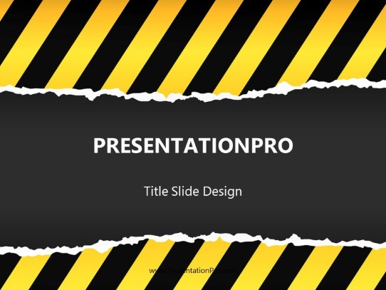 Construction Theme PowerPoint Template title slide design