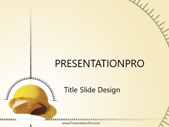 Hardhat PowerPoint Template title slide design