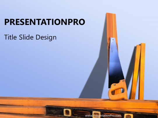 Wood PowerPoint Template title slide design