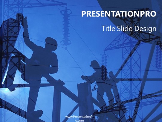 Working PowerPoint Template title slide design