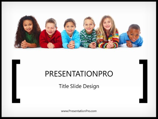 All About Kids PowerPoint Template title slide design