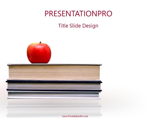 Apple Books PowerPoint Template title slide design