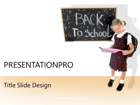Back 2 School PowerPoint Template title slide design