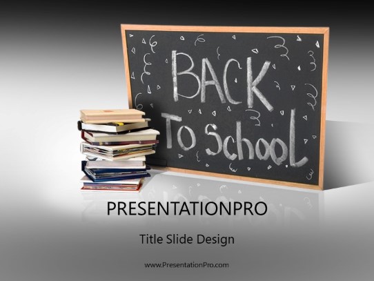 Back 2 School 2 Gray PowerPoint Template title slide design