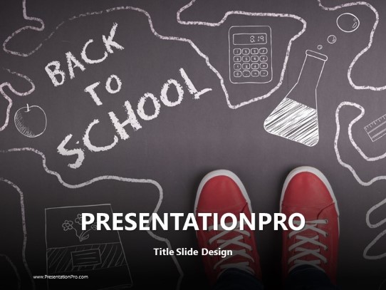 Back To School Sidewalk PowerPoint Template title slide design