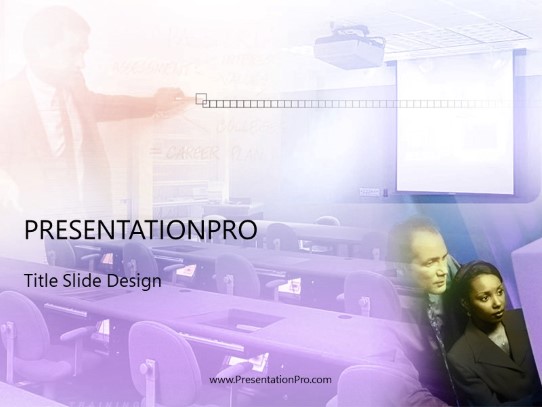 Boardroom Pur PowerPoint Template title slide design