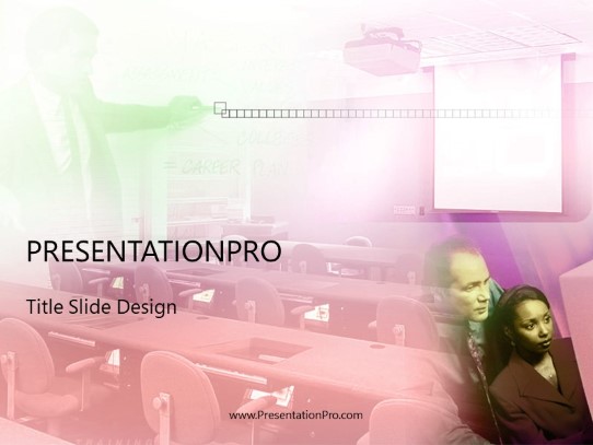 Boardroom Red PowerPoint Template title slide design