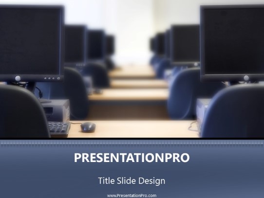 Computer Class PowerPoint Template title slide design