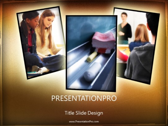 Education PowerPoint Template title slide design