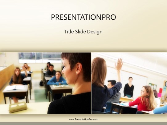 Hand Raise PowerPoint Template title slide design