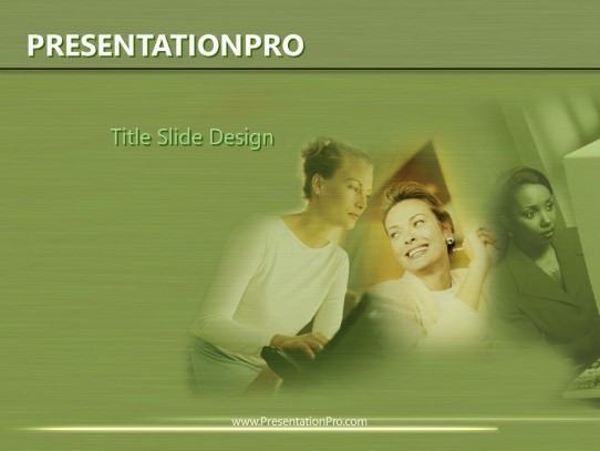 Ladies 2 PowerPoint Template title slide design