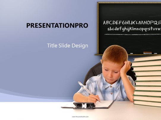 Little Einstein PowerPoint Template title slide design