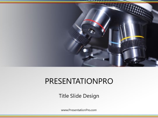 Microscope Magnification PowerPoint Template title slide design
