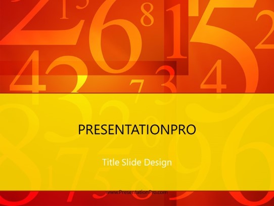 Number Jumble PowerPoint Template title slide design