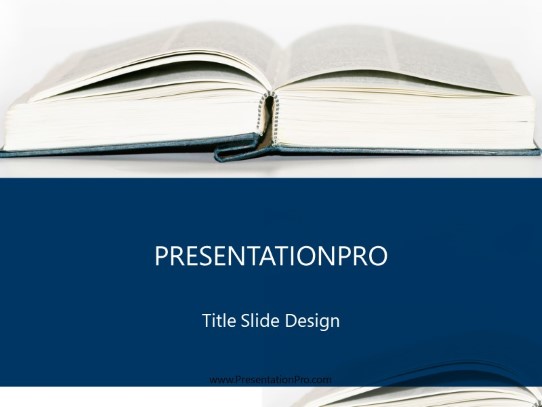 Open Text Book PowerPoint Template title slide design