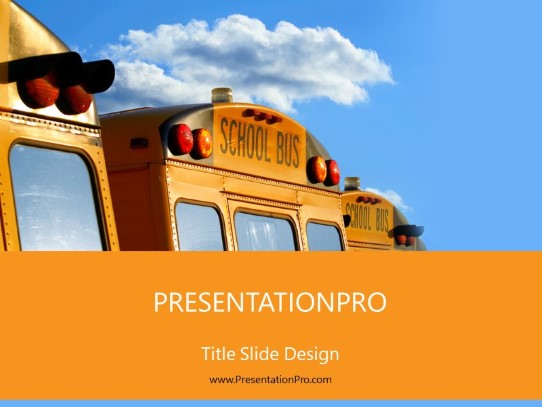 School Buses PowerPoint Template title slide design
