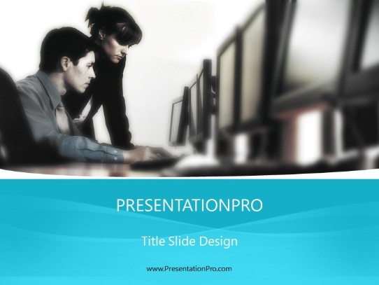 Show Me 03 Blue PowerPoint Template title slide design
