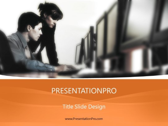 Show Me 03 Orange PowerPoint Template title slide design