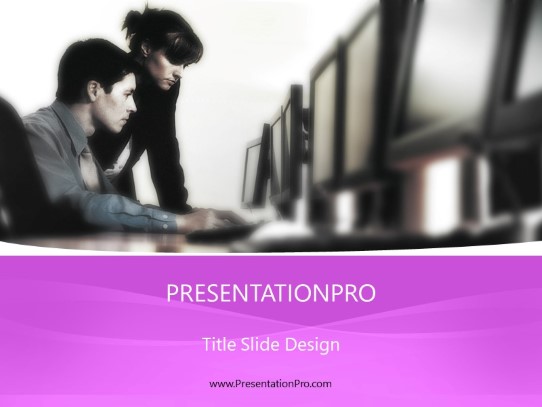 Show Me 03 Purple PowerPoint Template title slide design