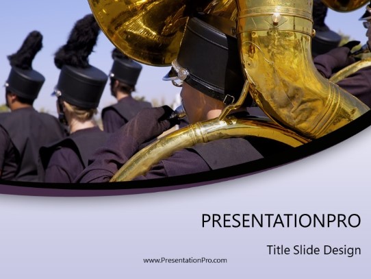 Student Band PowerPoint Template title slide design