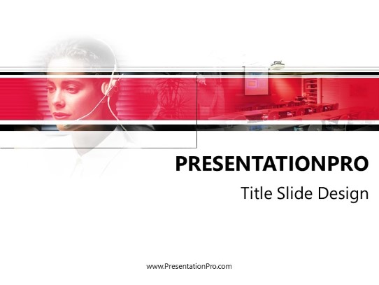 Talk PowerPoint Template title slide design