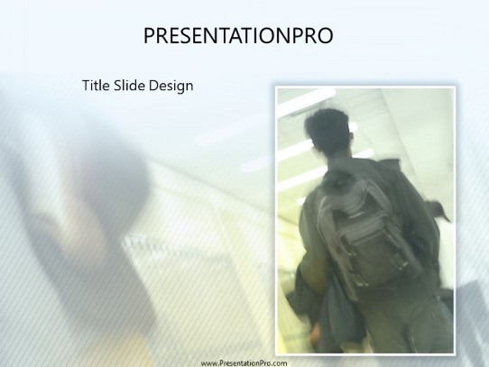 Walk To Class PowerPoint Template title slide design