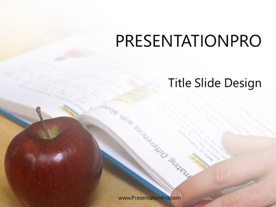 Apple PowerPoint Template title slide design