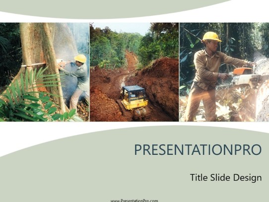 Deforestation PowerPoint Template title slide design