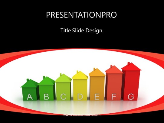 Home Energy Red PowerPoint Template title slide design