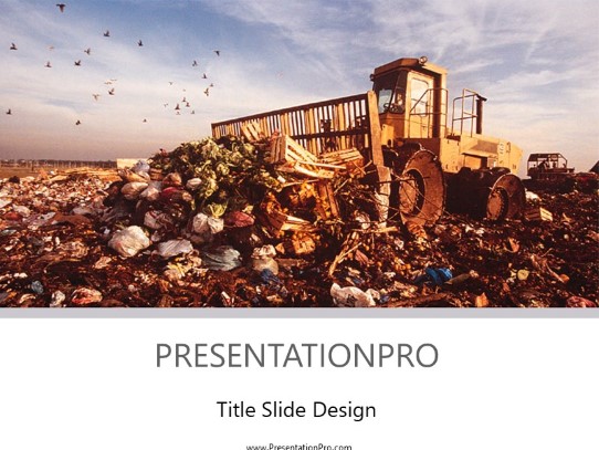 Landfill PowerPoint Template title slide design