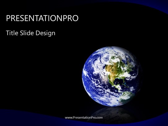 Planet Earth PowerPoint Template title slide design