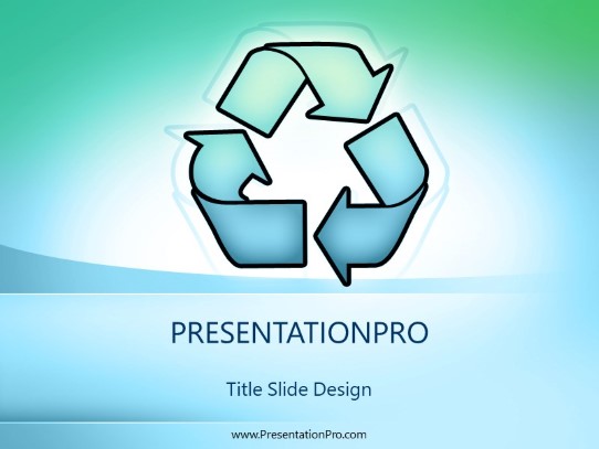 Recycle Symbol PowerPoint Template title slide design