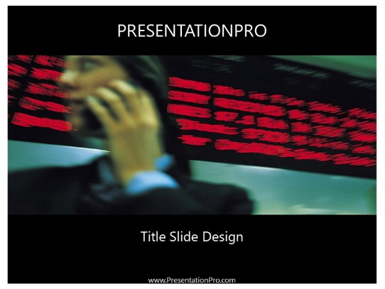 Blurry Diplay Black PowerPoint Template title slide design