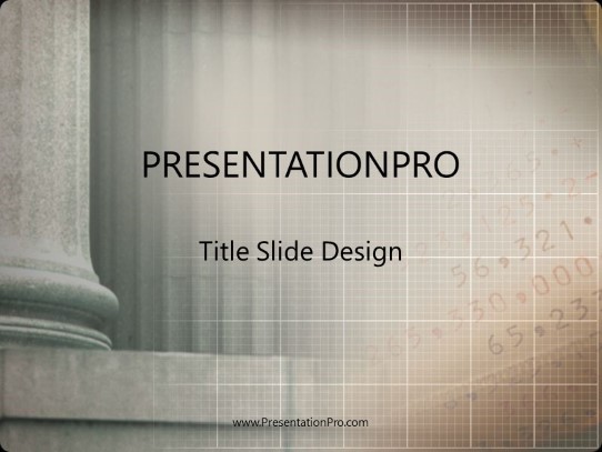 Columns PowerPoint Template title slide design