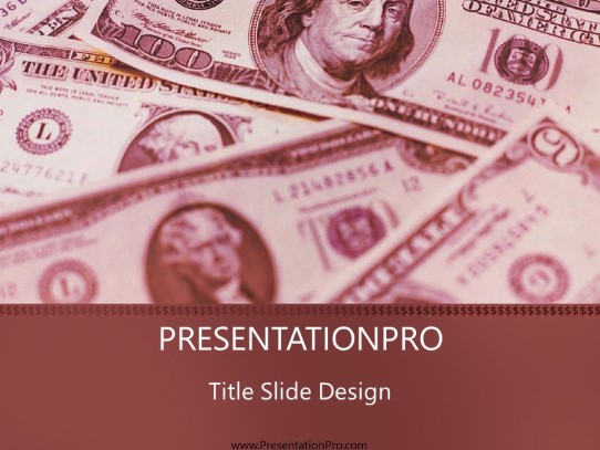 Cash07 PowerPoint Template title slide design
