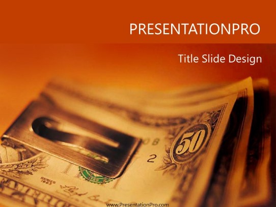 Cash08 PowerPoint Template title slide design