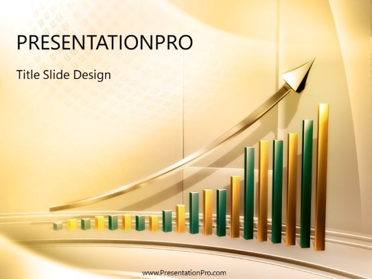 Chart Rise 02 PowerPoint Template title slide design