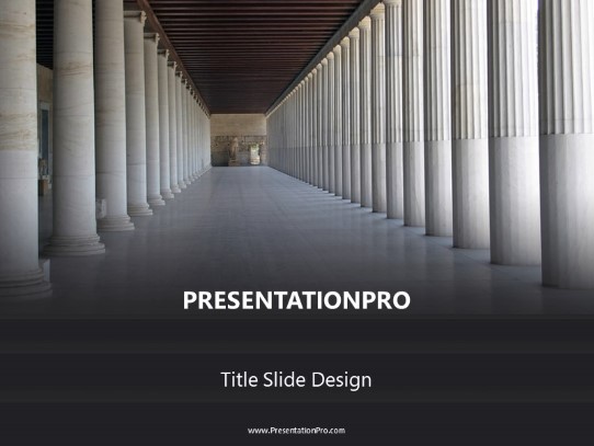 Column Rhythm PowerPoint Template title slide design