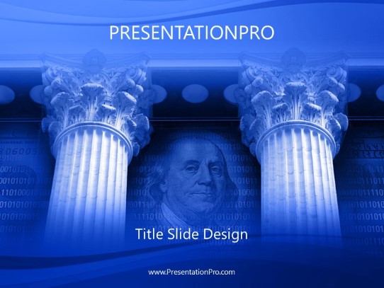 Digital Dollars PowerPoint Template title slide design