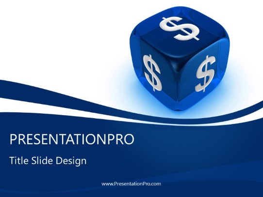 Dollar Dice PowerPoint Template title slide design