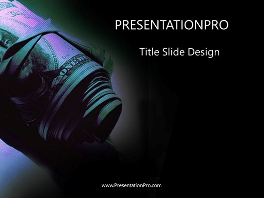 Dollas Teal PowerPoint Template title slide design