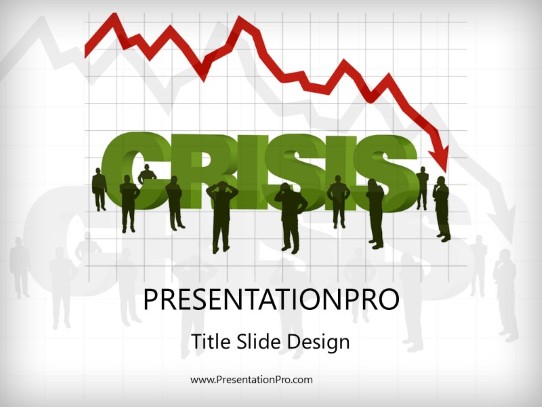 Economic Crisis PowerPoint Template title slide design