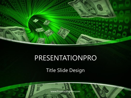 Electronic Finances PowerPoint Template title slide design