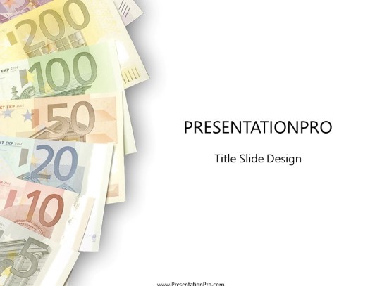Euro Fan PowerPoint Template title slide design