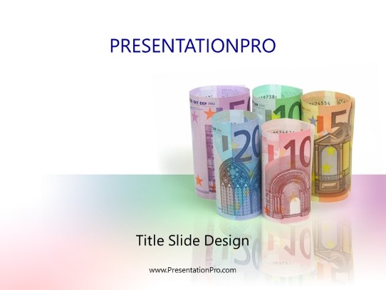 Euro Notes PowerPoint Template title slide design