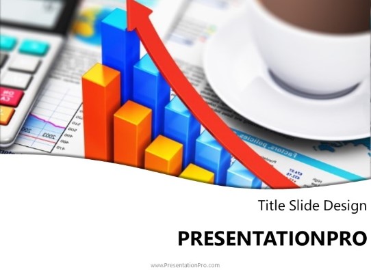 Finance And Coffee PowerPoint Template title slide design