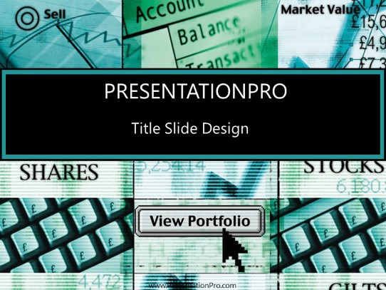 Financial04 PowerPoint Template title slide design