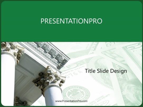Financial Institution PowerPoint Template title slide design