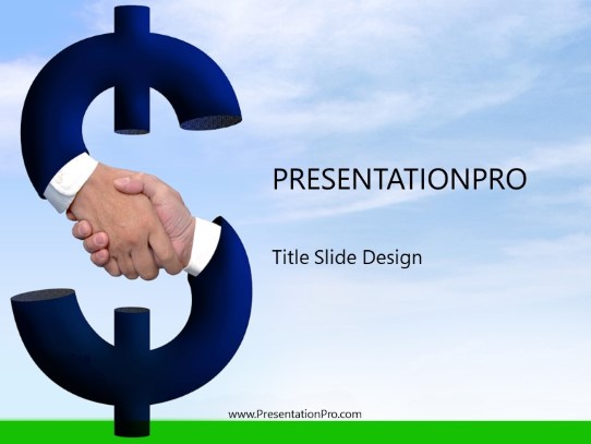 Financial Negotiations PowerPoint Template title slide design