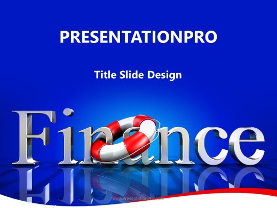Financial Rescue PowerPoint Template title slide design
